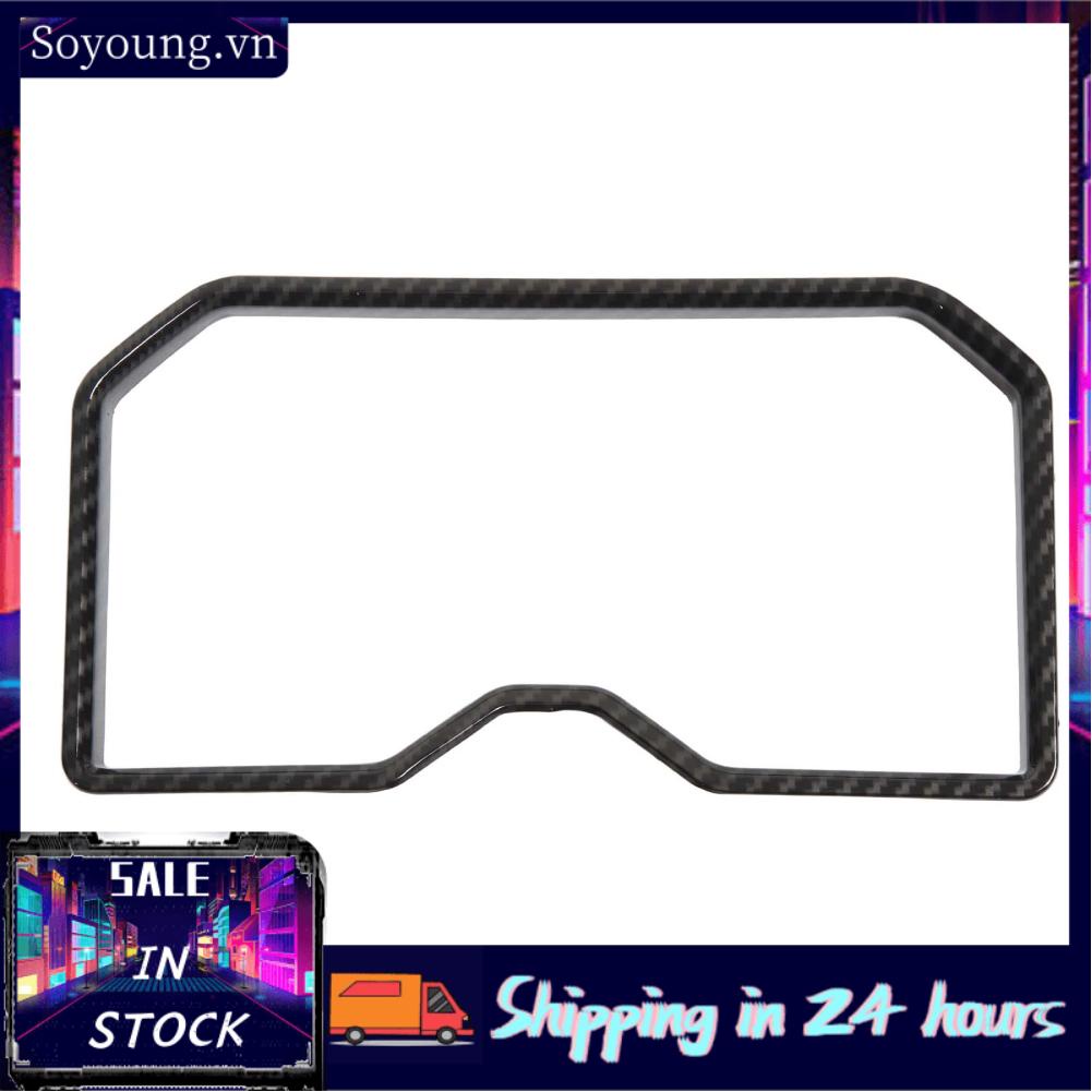 Soyoung Central Armrest Cup Holder Decor  Carbon Fiber Patten Traceless Installation Front Drain Decorative Frame for