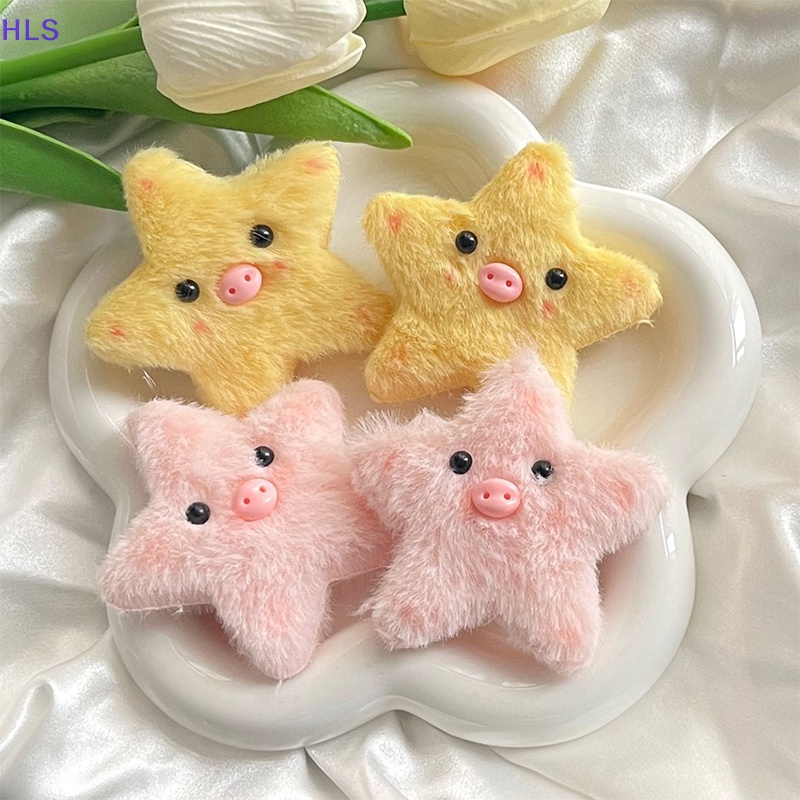 Kẹp Tóc Hình Ngôi Sao Phủ Lông Xù Đáng Yêu Dành Cho Bé Gái