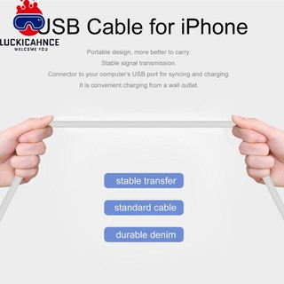 3pcs Mobile Phone USB Cable Fast Data Charging for iPhone for iPad 8 Pin  lucki