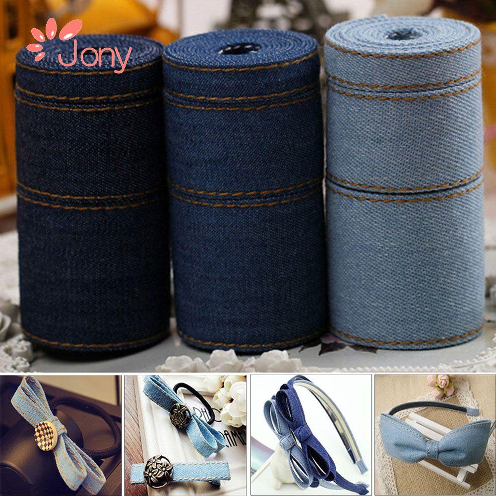 JY1 Cuộn Dây Ruy Băng Denim Dùng Làm Đồ Thủ Công DIY