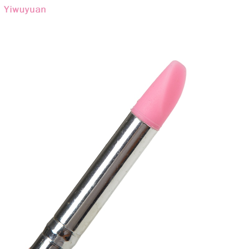 Cọ Tô Son Môi Đầu Silicon Mềm Kèm Vỏ Đựng