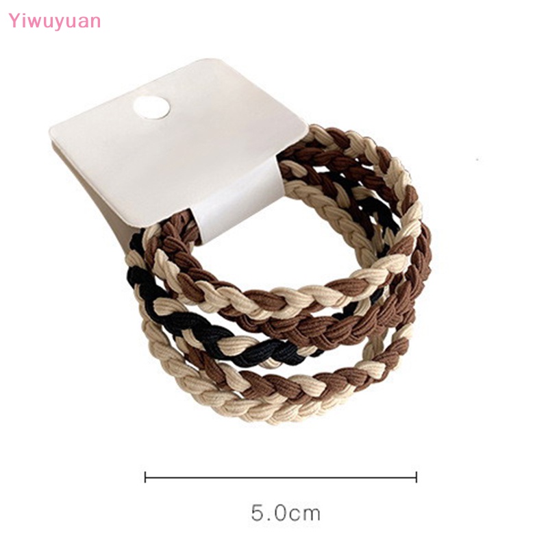 Bộ 5 Dây Buộc Tóc Cao Su Màu Cà Phê Sữa Đơn Giản Thời Trang Dành Cho Nữ