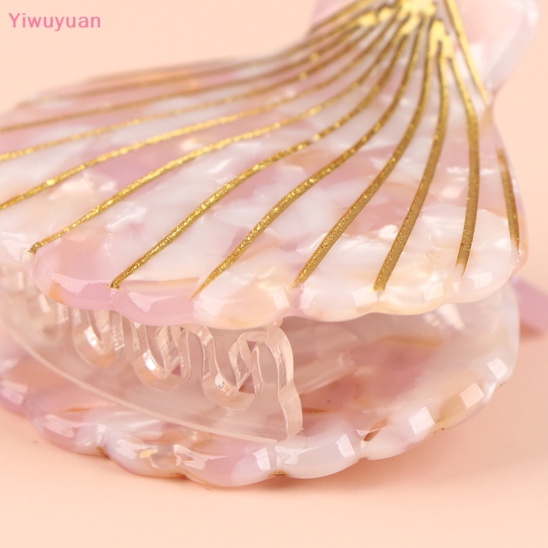 1 Kẹp Tóc Móng Vỏ Sò Bằng Nhựa Acrylic Cho Nữ