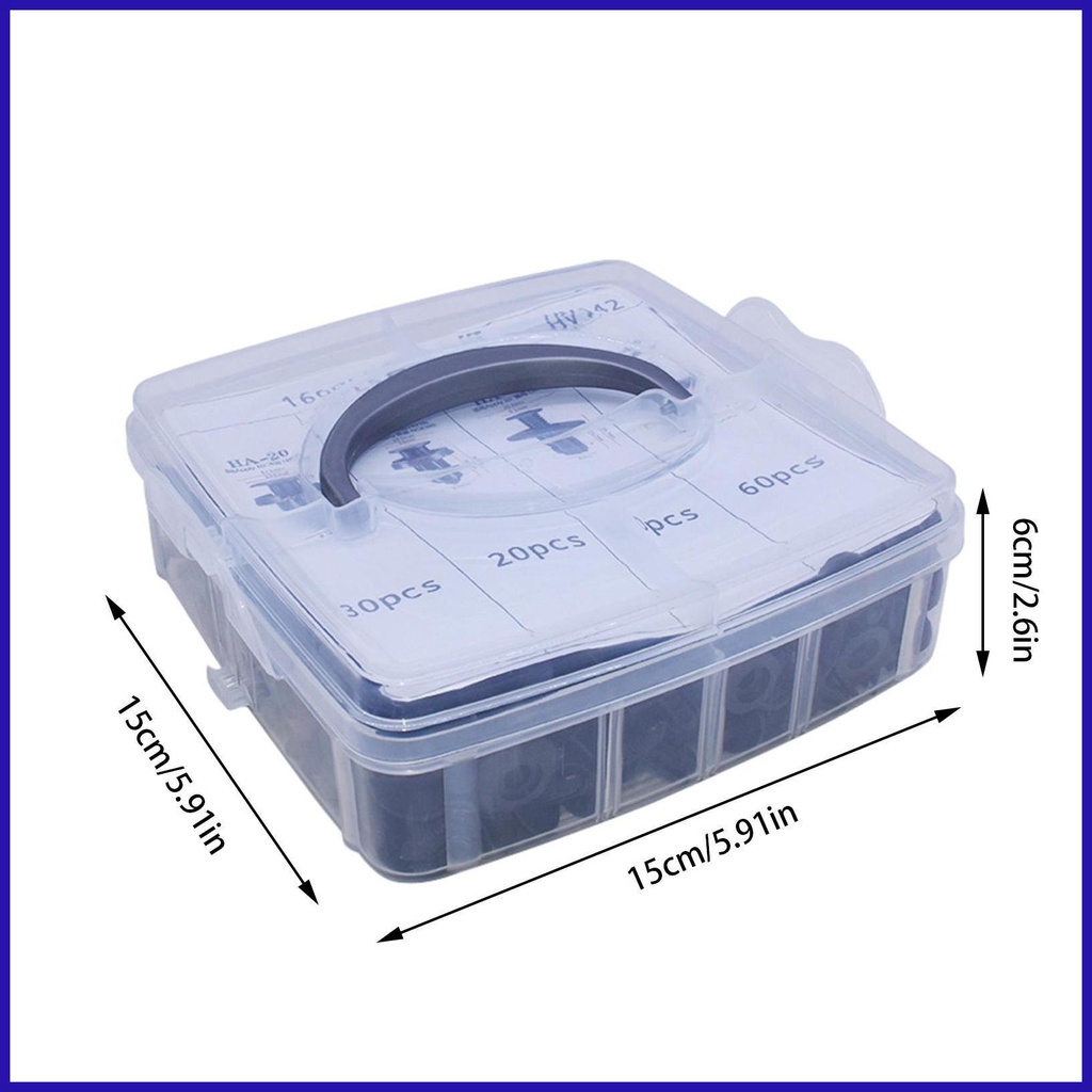 FENDER Set 160 Đinh Tán Nhựa Phụ Tùng Cho Xe Ô Tô Kèm Hộp Đựng