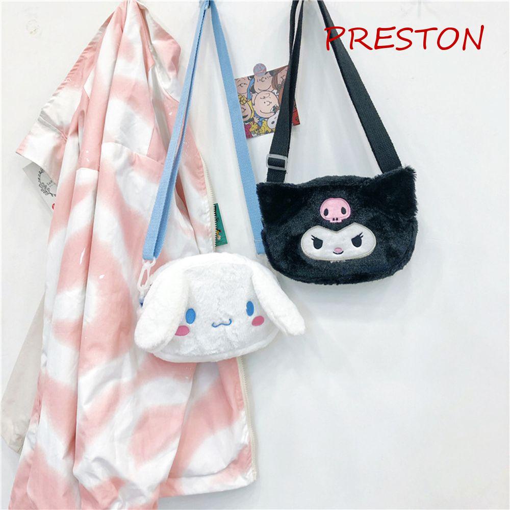 PRESTON Túi Tote Đựng Tiền Xu Hình Chó Cinnamon Nhồi Bông Dễ Thương Thời Trang Cho Bé Gái