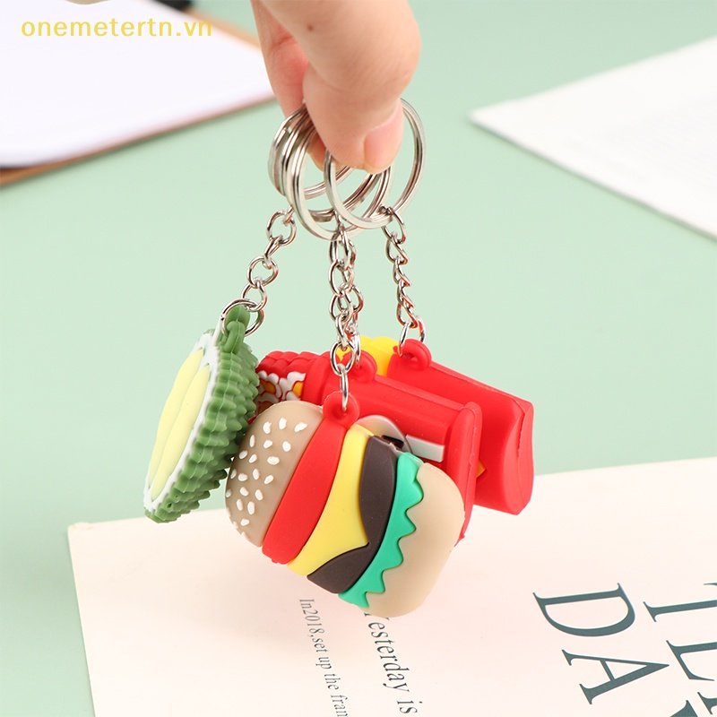 Móc Khóa Hình Đồ Ăn Sáng Tạo Bằng PVC Mềm