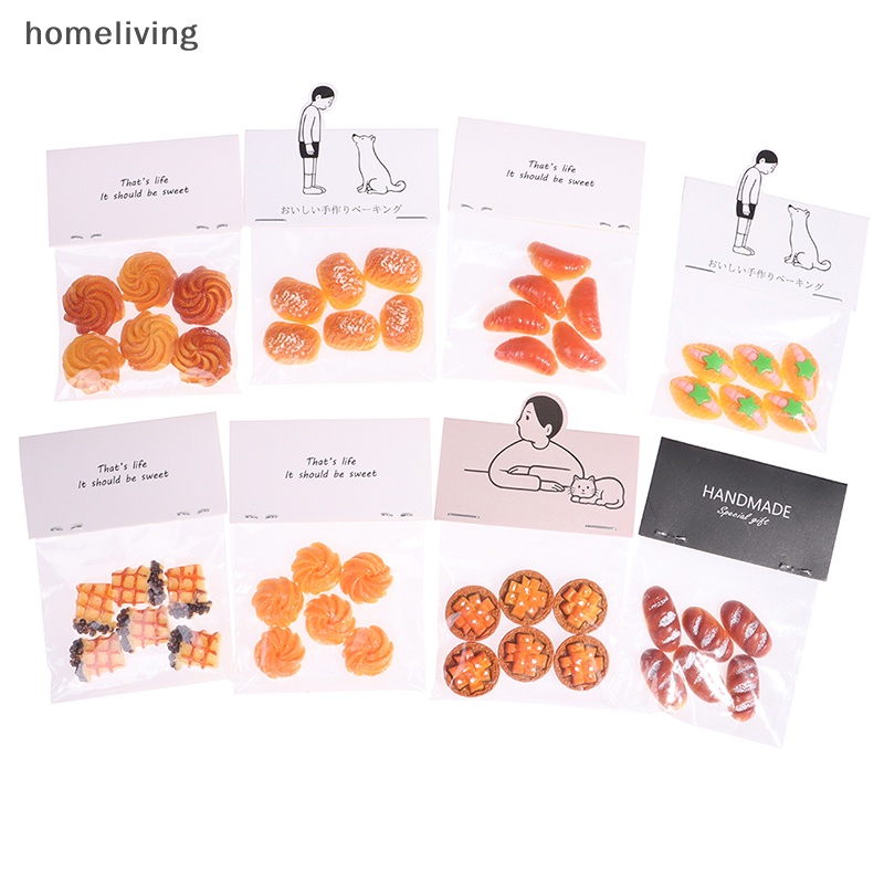 Set 6 Mô Hình Bánh Mì Tỉ Lệ 1: 12 Dùng Để Trang Trí Nhà Búp Bê