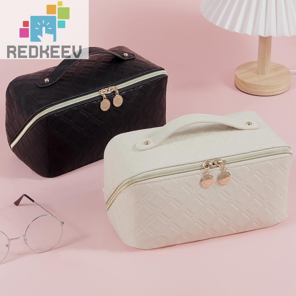 Túi Da PU Đựng Mỹ Phẩm Đa Năng Đính Kim Cương Dành Cho Nữ