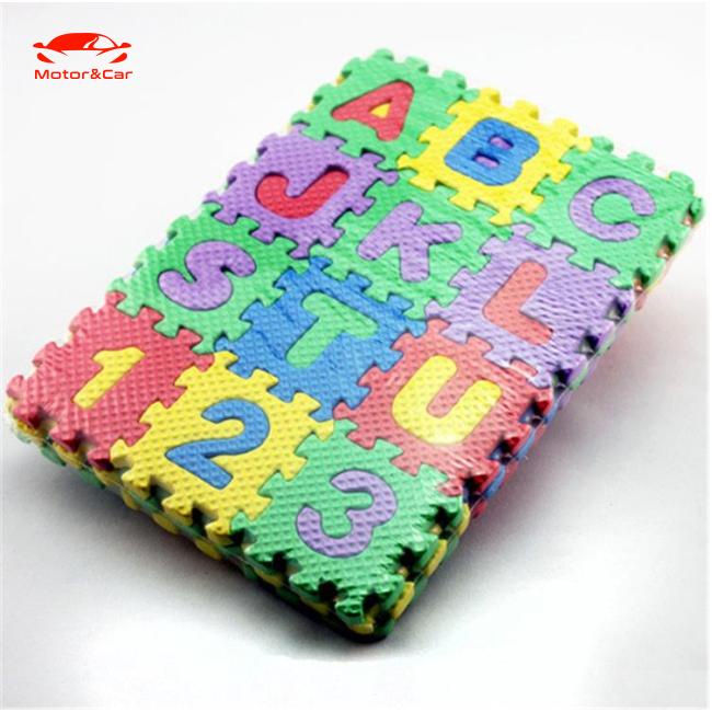Set 36 Thảm Xốp Ghép Thảm Họa Tiết Chữ Cái Và Số Hoạt Hình Trang Trí Nhà Cửa Cho Bé