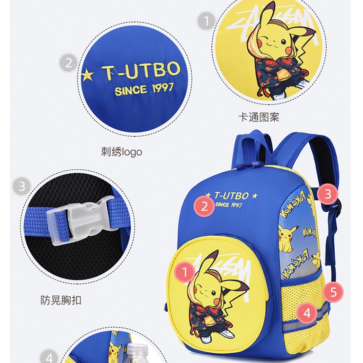 Ba Lô Đi Học Họa Tiết Hoạt Hình Dễ Thương Cho Bé Mẫu Giáo 2-6 Tuổi