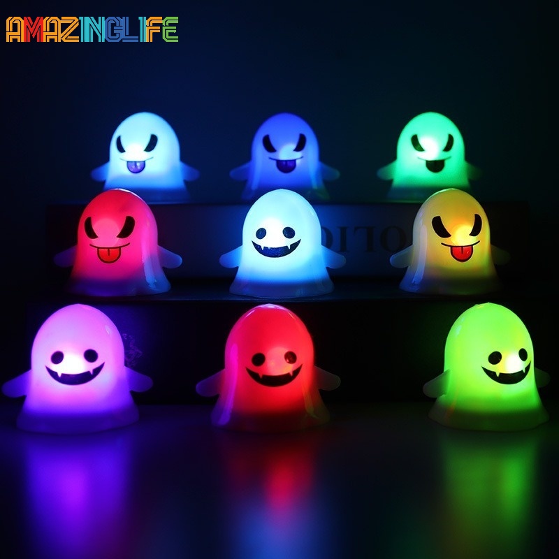 Đèn Ngủ LED Nhiều Màu Hình Ma Lưỡi Ra Ngoài Dễ Thương