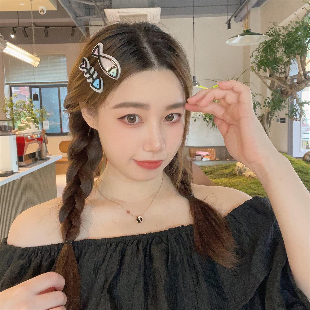 Kẹp Tóc Mái Ngang Họa Tiết Hoạt Hình Đáng Yêu Dành Cho Bé Gái