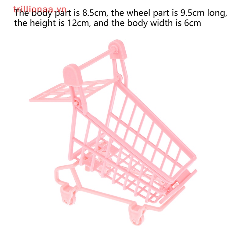 Mô Hình Xe Đẩy Mua Sắm Mini Tỉ Lệ 1: 12 Trang Trí Nhà Búp Bê
