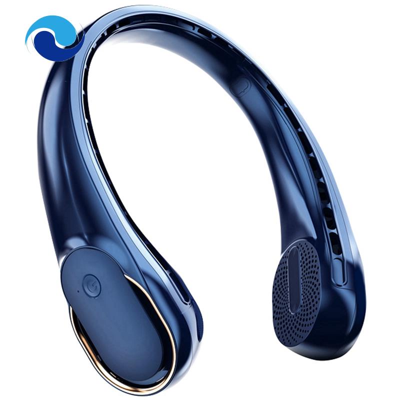 Quạt Đeo Cổ Không Cánh 3 Tốc Độ Tùy Chỉnh Siêu Yên Tĩnh Kèm Sạc USB Tiện Dụng Chất Lượng Cao