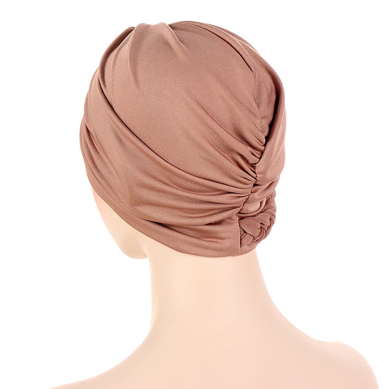 Mũ Turban Thắt Bím Tóc Trước WY1