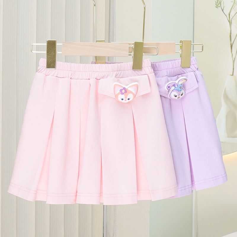 Chân Váy Xếp Ly Bằng Cotton Màu Trơn Dễ Thương Thời Trang Mùa Hè 2023 Dành Cho Bé Gái