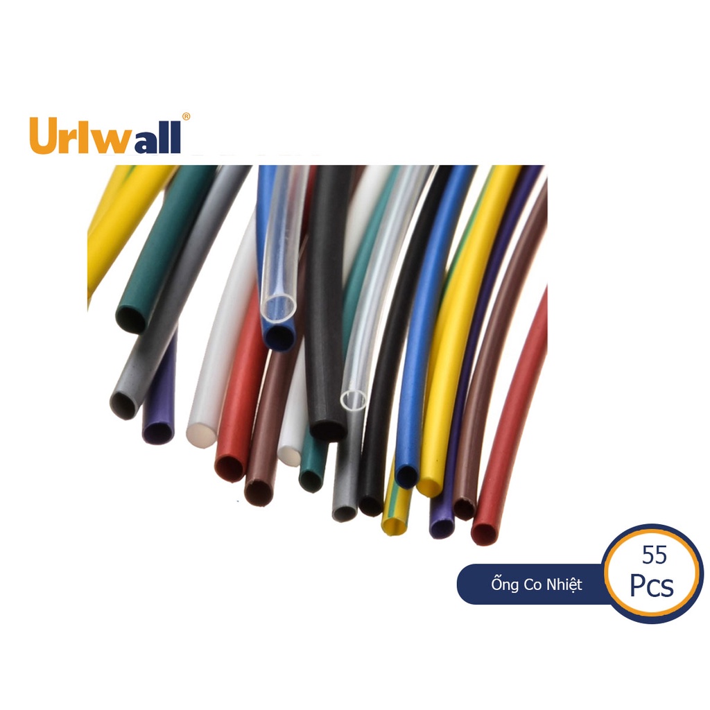 Urlwall Set 55 Ống Co Nhiệt 1.0 / 1.5 / 2.5 / 3.0 / 5.0 mm Chuyên Dụng