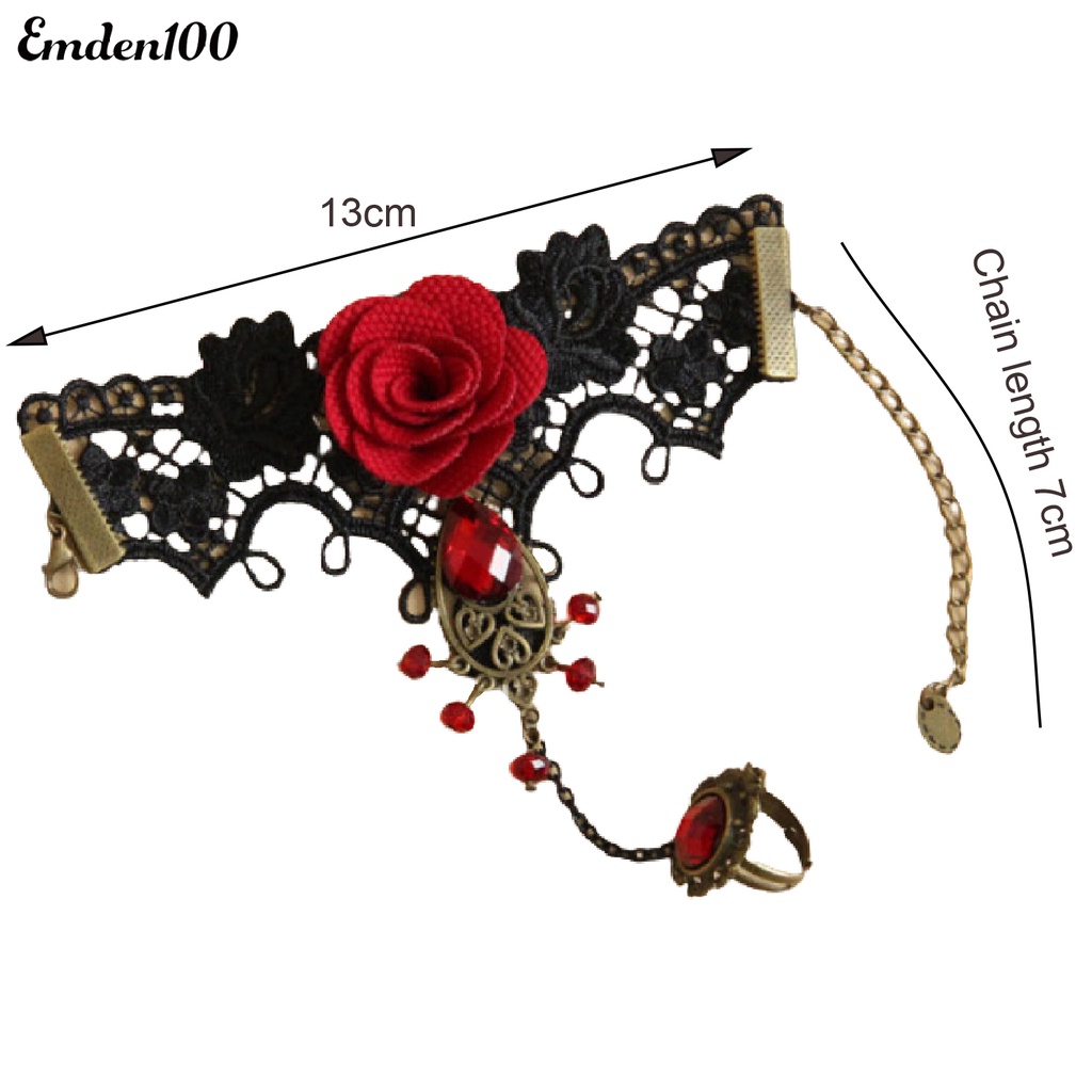 Vòng Tay Phối Nhẫn Đính Ngọc Trai Nhân Tạo Màu Đen Thời Trang