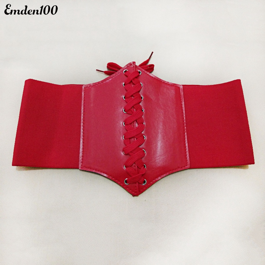 Thắt Lưng Giả Da Bản Rộng Co Dãn Định Hình Cơ Thể