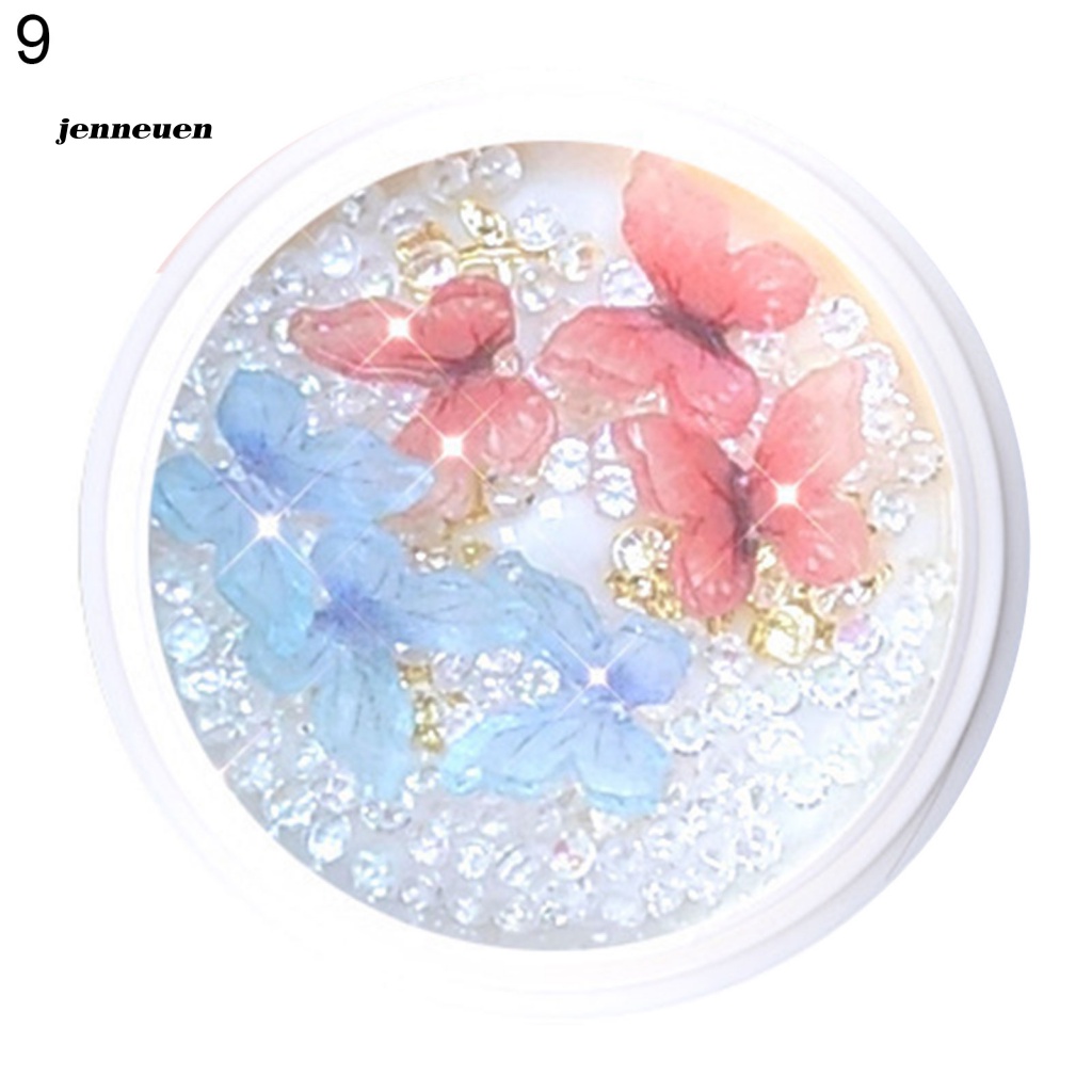 1 Hộp Phụ Kiện Trang Trí Móng Tay Dạ Quang Lấp Lánh Thời Trang Dễ Sử Dụng