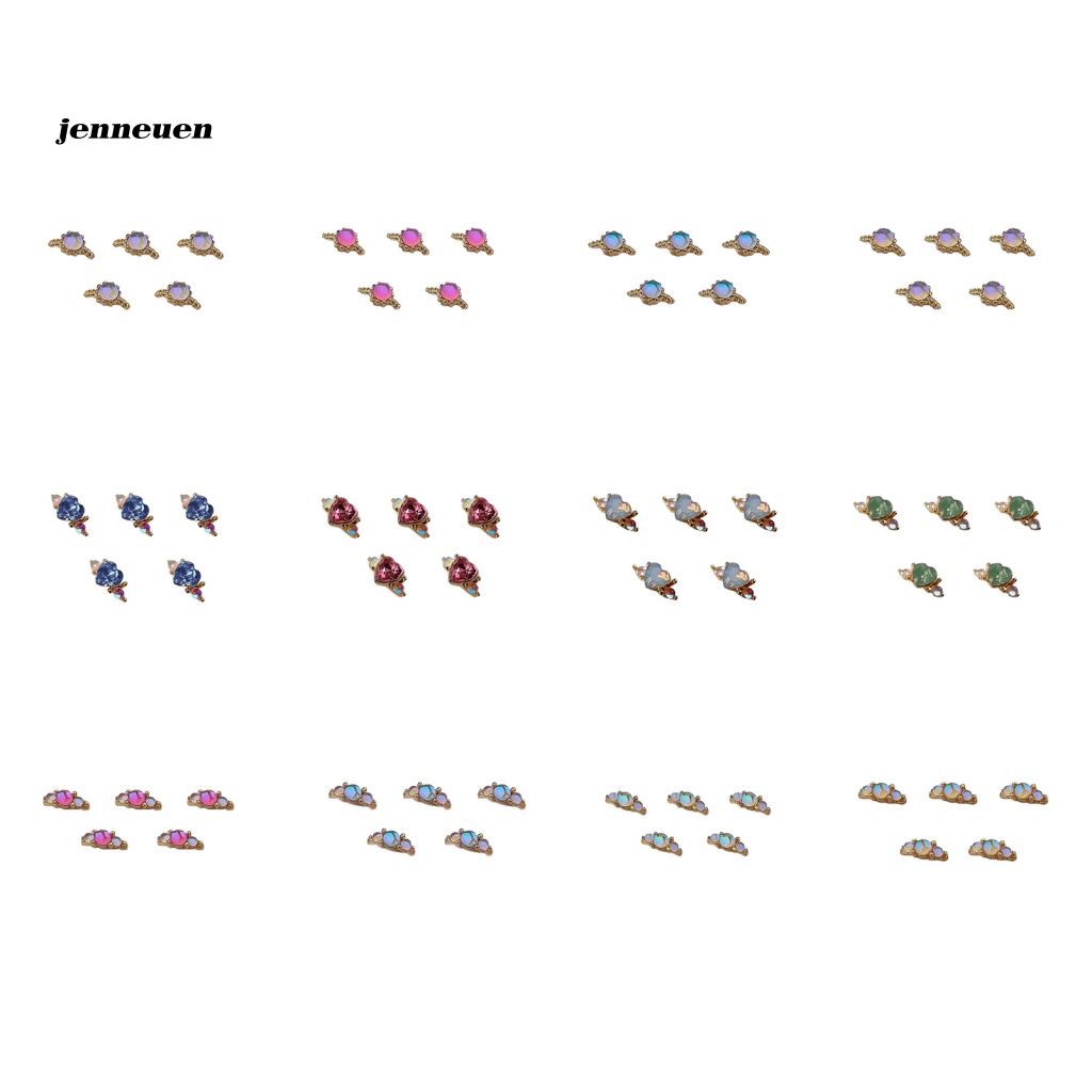 Bộ 5 Phụ Kiện Trang Trí Móng Tay Bằng Hợp Kim Chống Rỉ Sét