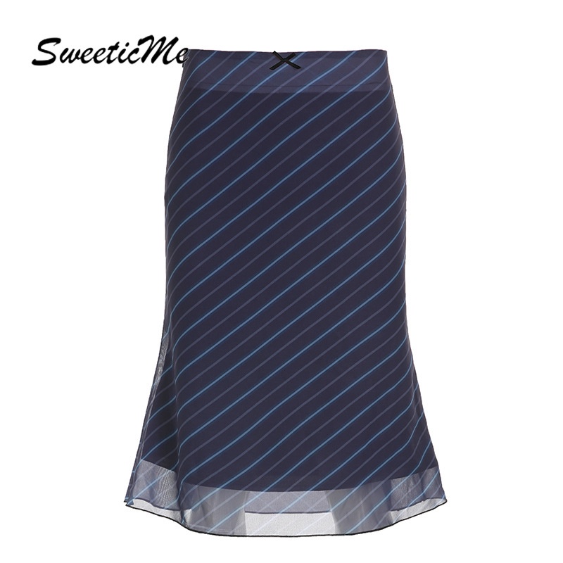 Chân Váy Dài Ôm Dáng Có Khóa Kéo Họa Tiết Kẻ Sọc Đơn Giản Thời Trang 2023 Cho Nữ