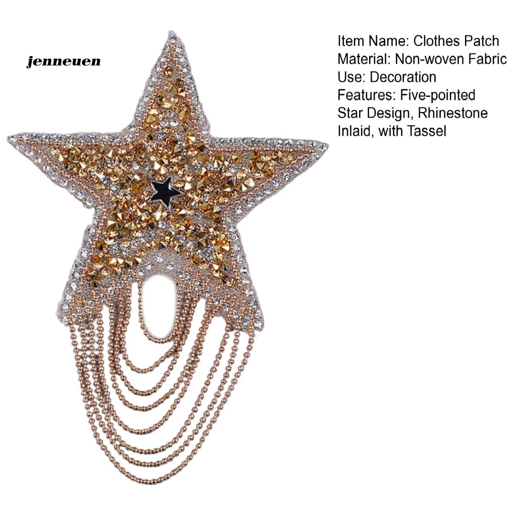 Miếng Dán Ủi Quần Áo Hình Ngôi Sao Năm Cánh Lấp Lánh