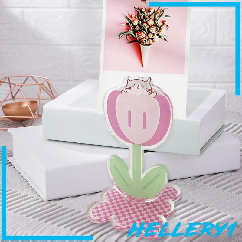 Giá Đỡ Ảnh / Thẻ Số Bàn Bằng Acrylic In Họa Tiết Hoa Xinh Xắn Trang Trí Tiệc Cưới