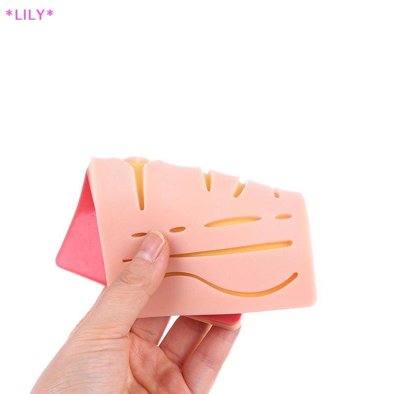 Lily Mini Silicone da Pad khâu vết rạch phẫu thuật chấn thương mô phỏng đào tạo uuu