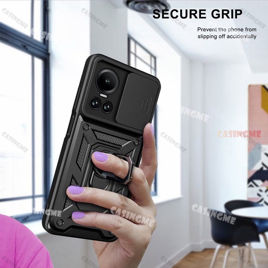 Ốp Điện Thoại Dạng Giáp Chống Sốc Có Vòng Đỡ Nam Châm Cho Oppo Reno10 5G 10Pro 2023 Reno 10 Pro Reno10Pro + 5G