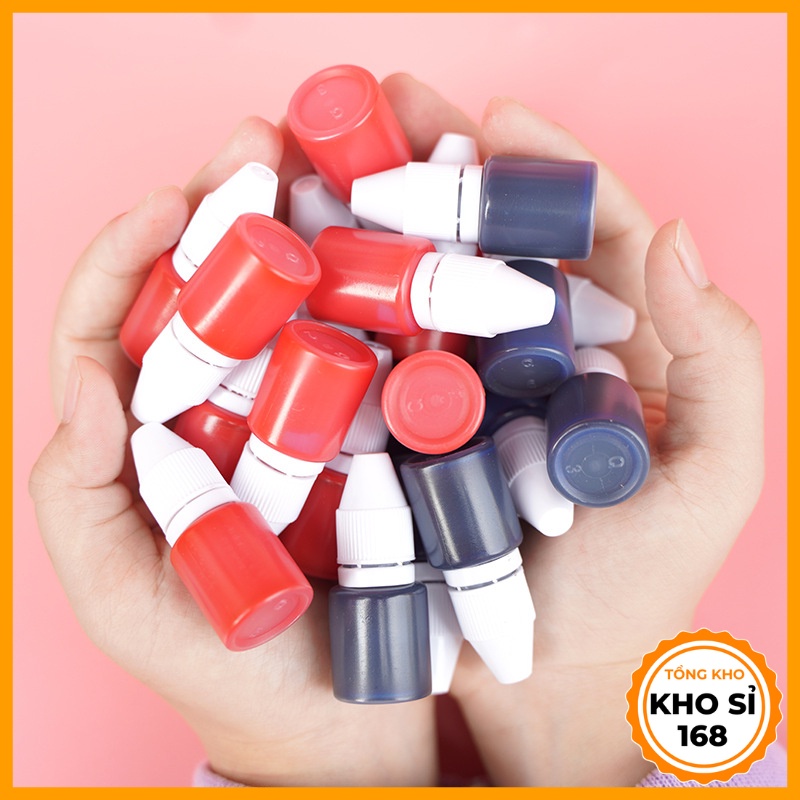 Mực Dấu Lọ Mực Con Dấu Mộc màu đỏ dung tích 5ml tiện lợi E1380