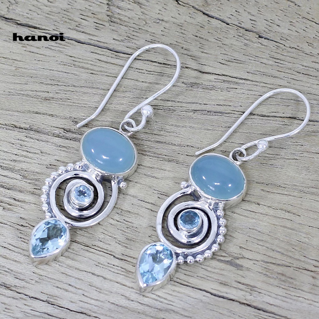 1 Đôi Khuyên Tai Kim Loại Vintage Cho Nữ