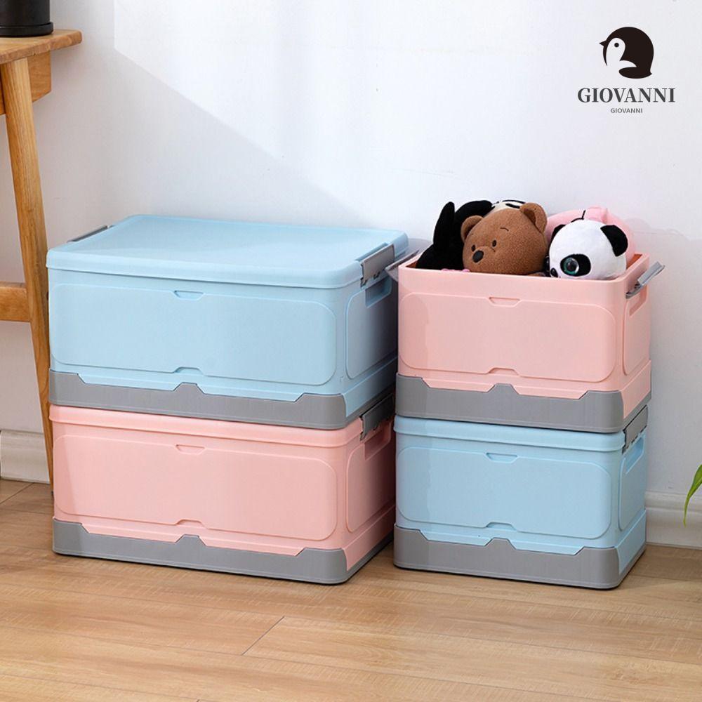 Hộp Đựng Đồ Sức Chứa Lớn Bằng Nhựa Có Thể Gấp Gọn Kèm Nắp Đậy Tiện Dụng