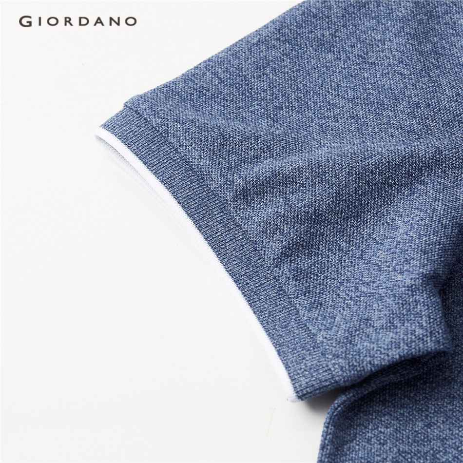 GIORDANO Áo polo nam tay ngắn đơn giản phong cách thể thao 01011425