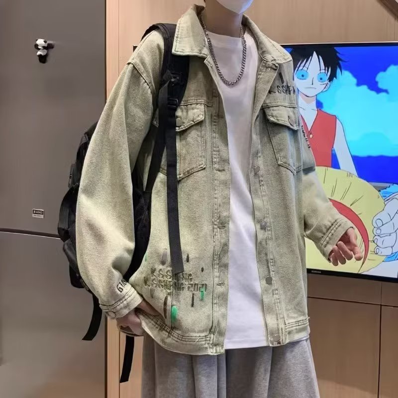 Áo Khoác Jean Họa Tiết Thêu Trẻ Trung Cho Nam