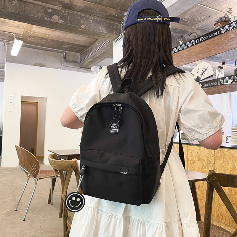 Balo nhỏ MOWEIKAIDI màu trơn dễ thương thời trang phong cách Hàn Quốc cho nữ