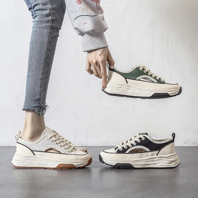 Giày Thể Thao Vải Canvas Đế Dày Thời Trang Mùa Hè 2023 Cho Nữ