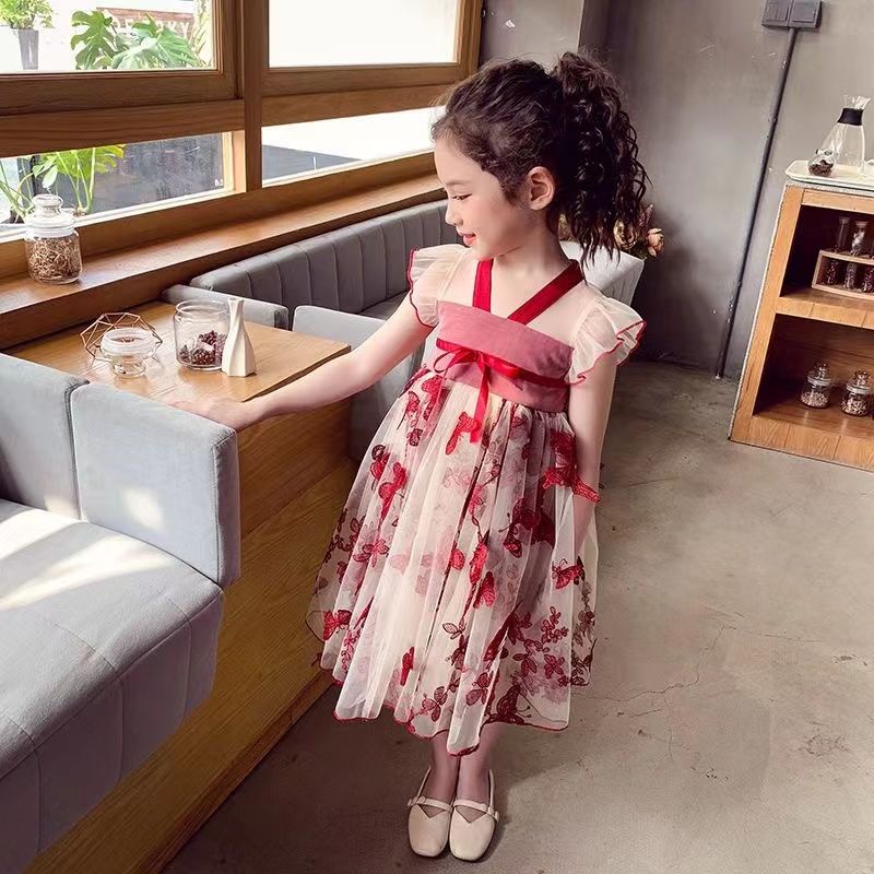 Đầm Công Chúa Phong Cách Trung Hoa Mới 2023 Cho Bé Gái