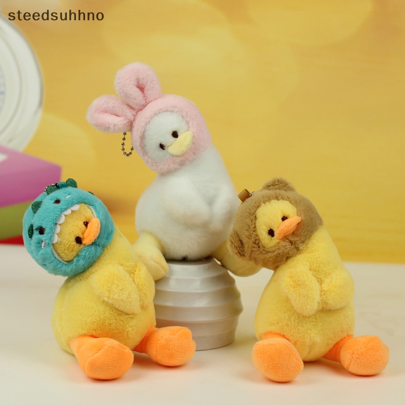 Móc Khóa Vịt Nhồi Bông Dễ Thương Dùng Trang Trí Túi Xách hhno