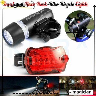 Bộ đèn pin cảnh báo trước và sau độ sáng cao chống thấm nước chuyên dụng cho xe đạp leo núi ban đêm