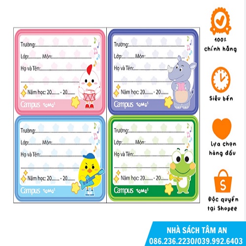 Nhãn Vở Tomo NT-TOM12