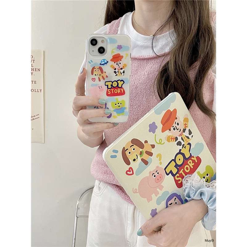 Đồ Chơi Hoạt Hình Toy Story 3600 3 Sáng Tạo Dễ Thương° Ốp Máy Tính Bảng Chống Rơi Vỡ Cho IPad10.2 Ipad10th Mini6 Ipad9.7 Air5 10.9 Pro11 / ipad12.9 Ipad Gen9