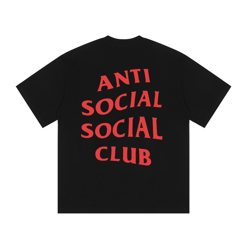 Áo Thun Ngắn Tay In Chữ antisocial club Thời Trang Nam Nữ