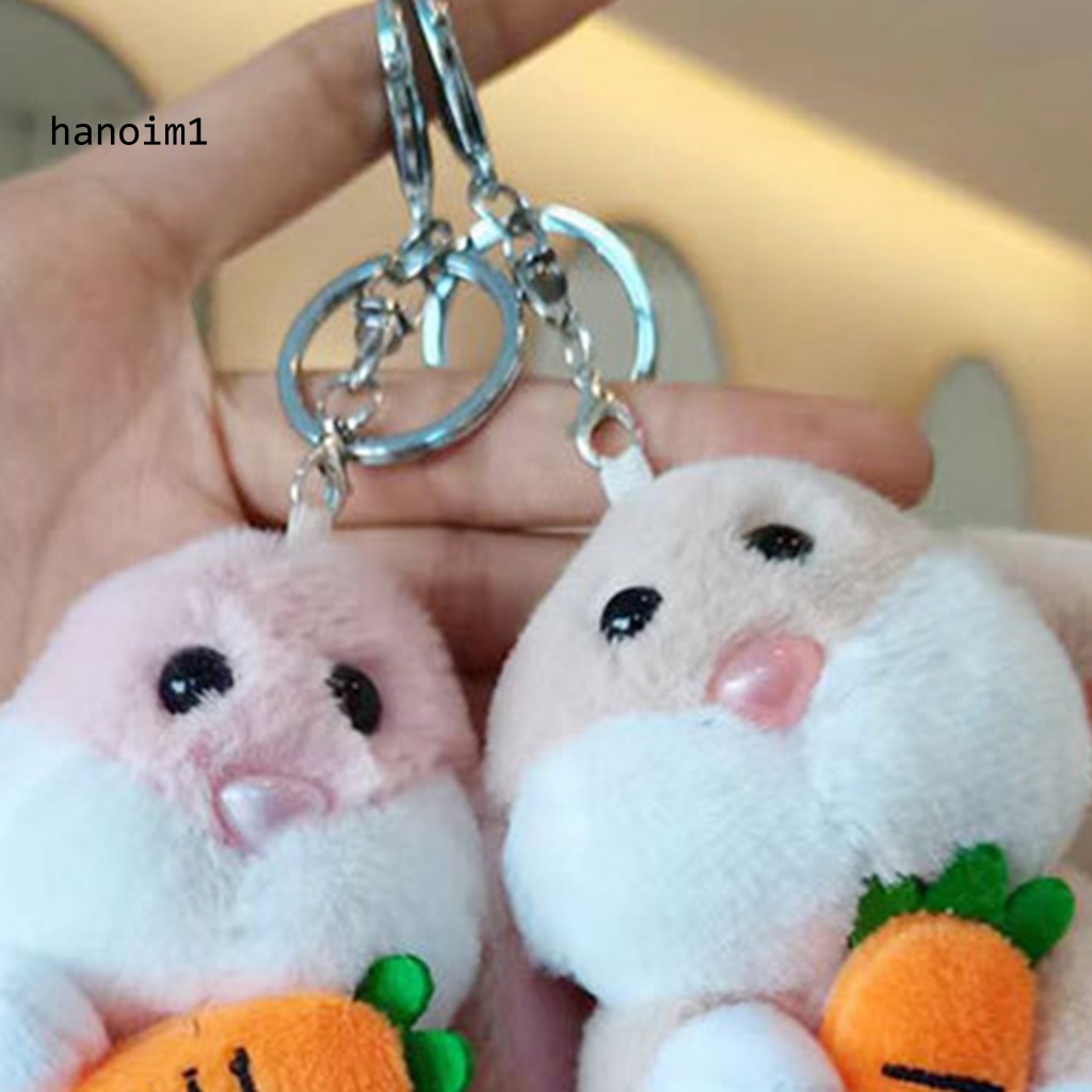 Móc Khóa Hình Thỏ Con Bằng Cotton PP Dễ Thương Cho Bé