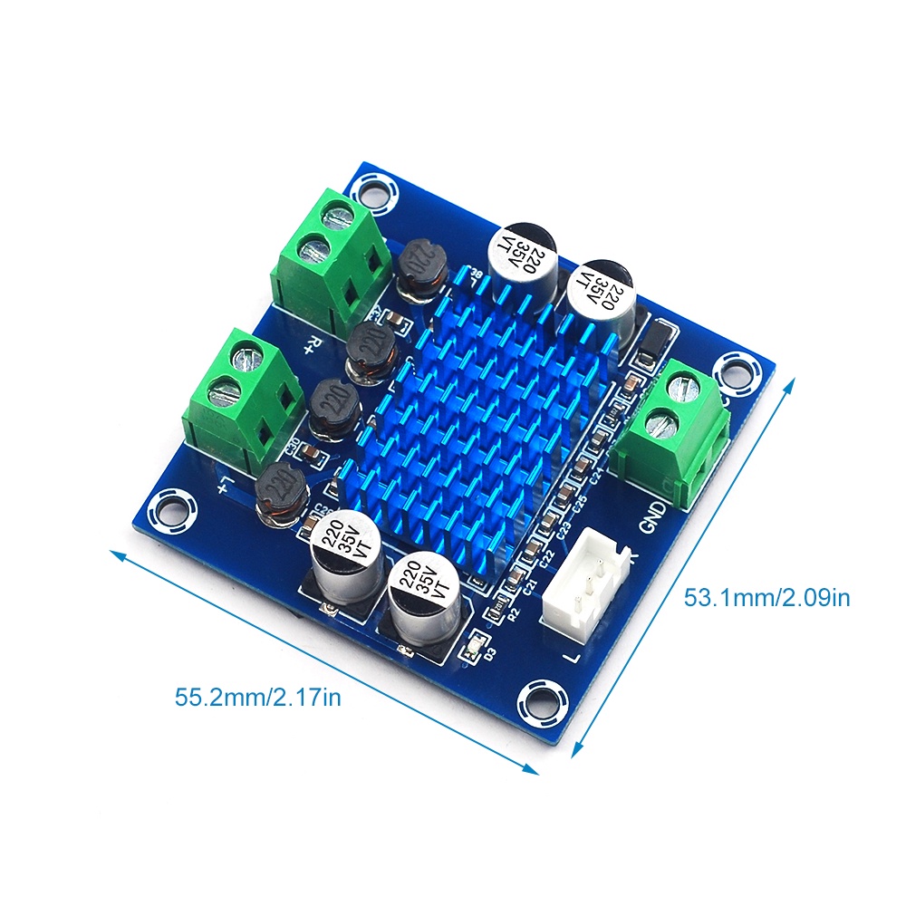 RIRIHI Bảng Mạch Khuếch Đại Âm Thanh Kỹ Thuật Số Hai Kênh XH-A232 DC8-26V 30W + 30W