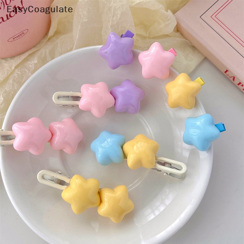 Kẹp Tóc Hình Ngôi Sao 3D Nhiều Màu Sắc Dễ Thương Cho Bé Gái