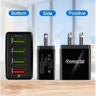 Củ Sạc Nhanh Với 4 Cổng USB Cho Điện Thoại Android ios