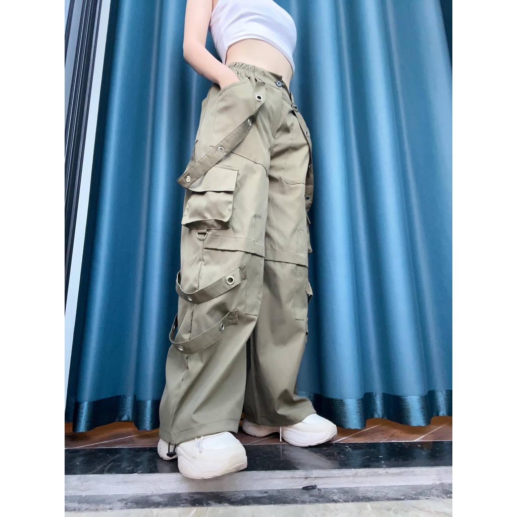 Quần túi hộp phong cách hip hop oze sáu dây Q10