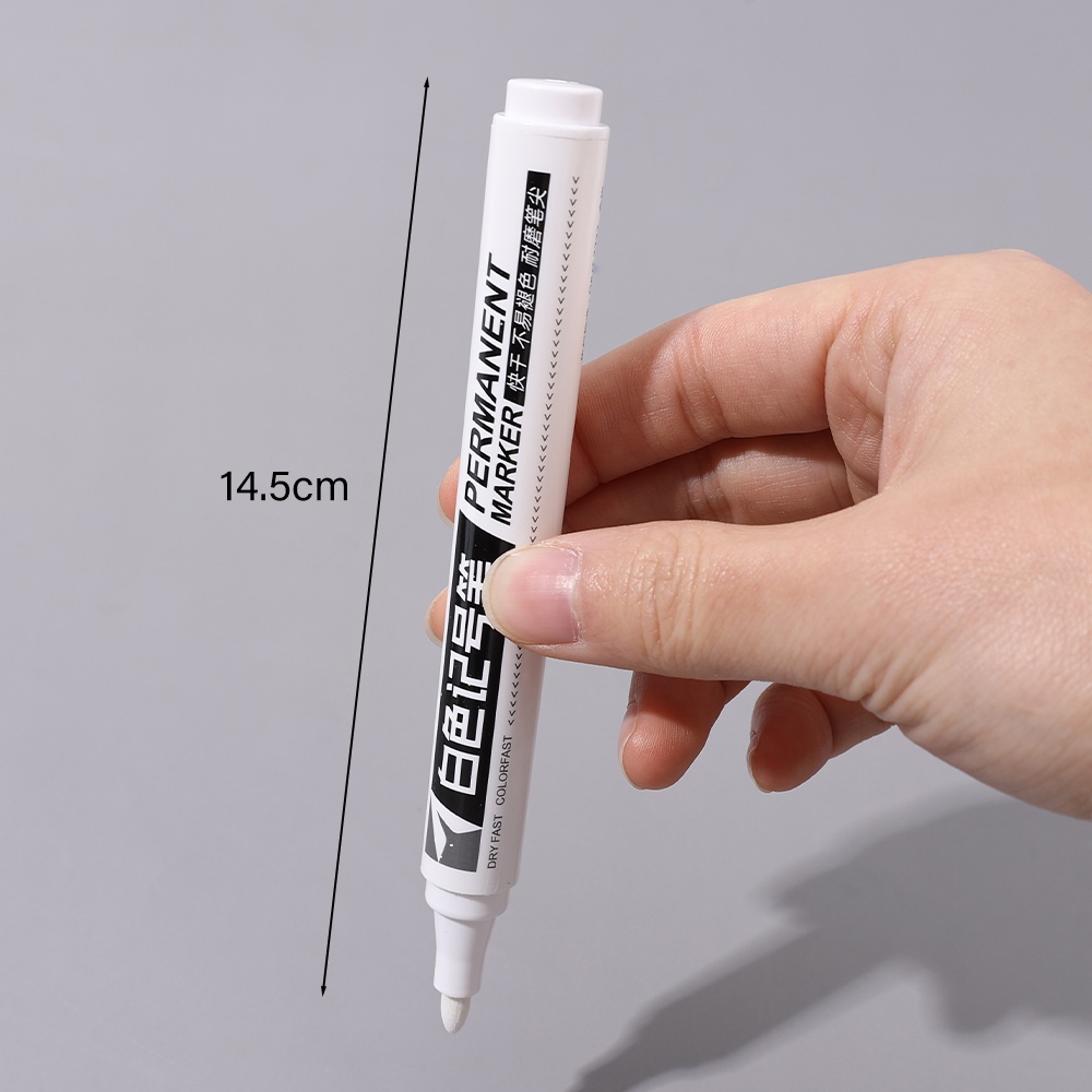 Bút sơn vĩnh viễn bút graffiti bút đánh dấu lốp tự làm phác thảo / bút đánh dấu dầu trắng 1.0-2.0mm / bút không thấm nước dầu không phai màu / văn phòng phẩm viết đồ dùng học tập