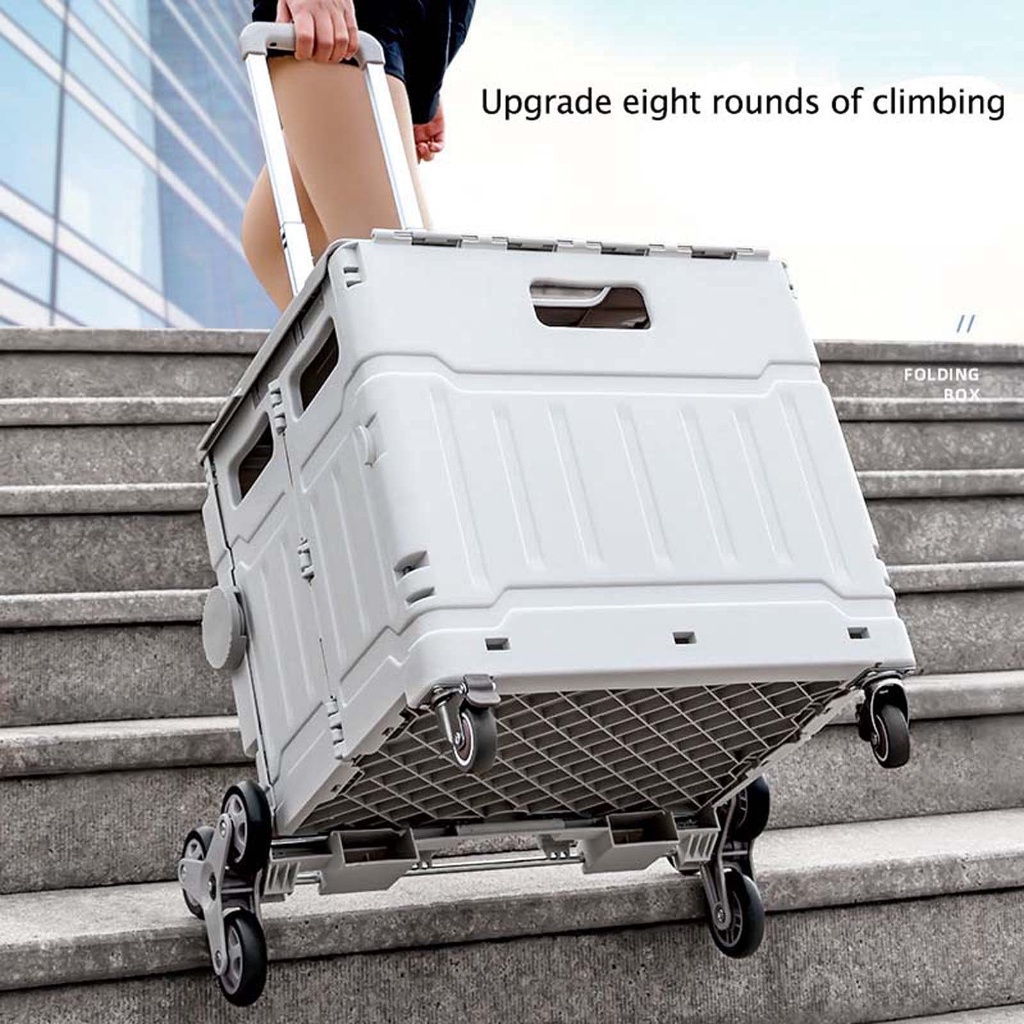 Euro Home - Xe đẩy hàng đa năng xếp gọn Folding Cart Trolley có bánh xe leo cầu thang